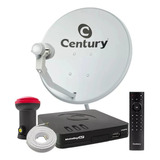 Receptor Digital Century Midiabox + Kit Antena 60cm Cabo Lnb