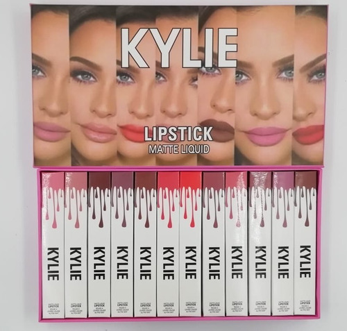 Set De 12 Labiales Kylie Colores Matte Larga Duración