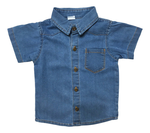 Camisa Jeans Infantil Menino Masculina Criança Premium