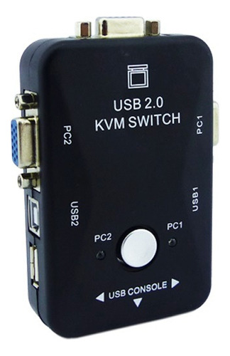 Switch Kvm, Conecta  2 Pc A, Un Teclado , Mouse Y Pantalla