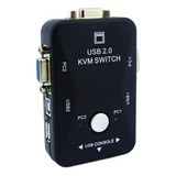 Switch Kvm, Conecta  2 Pc A, Un Teclado , Mouse Y Pantalla