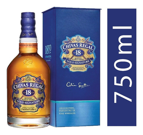 Whisky Chivas Regal 18 Años 750ml Gold - mL a $387