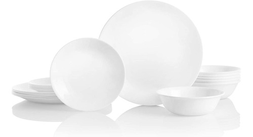 Set De Vajilla Corelle Servicio P/ 6 Personas, Blanco, 18pcs