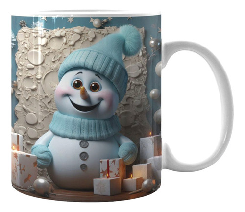 Caneca Personalizada Natal Boneco De Neve 3d Am01