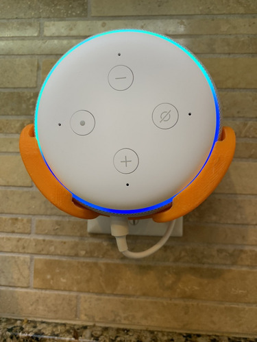 Soporte Base Echo Dot 3 Alexa Montaje Enchufe De Pared