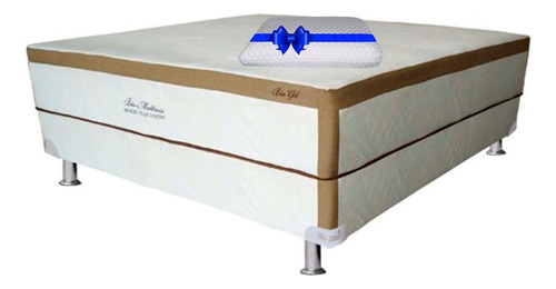 Colchon + Box Bio Mattress King Size Bio Gel De Memory Foam Color Blanco