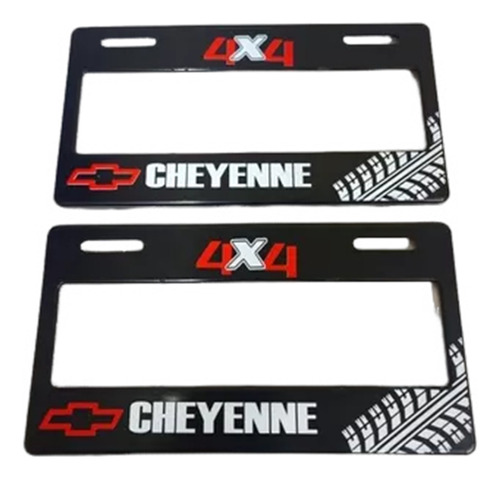 Par Porta Placas Ancho Autos Chevrolet Cheyenne 4x4 Ser