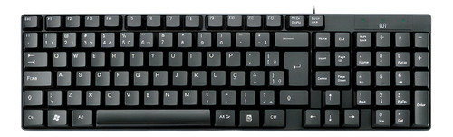 Teclado Com Fio Compacto Ps2 Cabo De 130cm Preto Multi Tc298