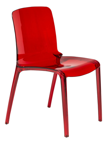 Leisuremod Silla De Comedor Moderna Murray, Color Rojo Tran.