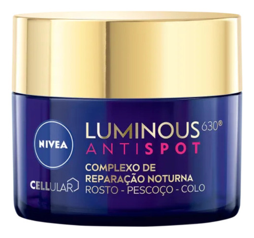 Creme Noturno Luminous630 Antispot Cellular Nivea Clareador