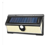 Foco Aplique Solar 120 Led Para Pared Exterior Jardin Patio