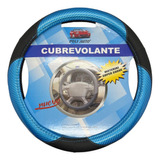 Funda Cubre Volante Universal Simil Carbono Azul 37cm 38cm