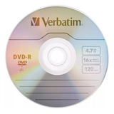 Disco Dvd-r Verbatim 120min 4.7gb 16x Grabable Torre X 50 Un
