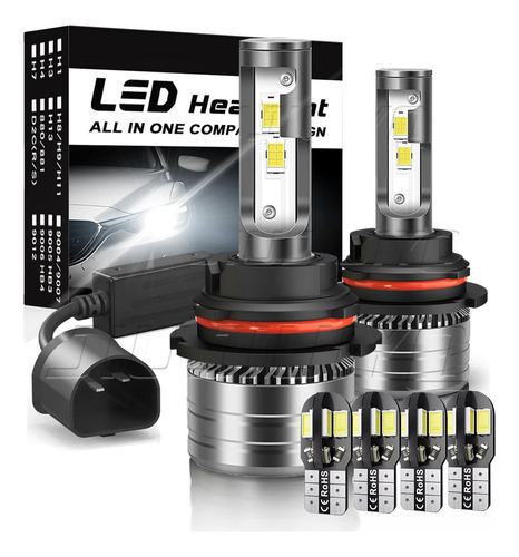 Kit Faros Luz Led 9007 30000lm Para Chevrolet Haz Alta/baja