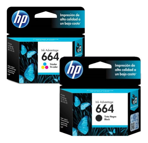 Cartuchos Hp 664 Negro Y 664 Color Originales