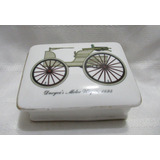 Alhajero Caja Porcelana Diseño Auto Antiguo Motor Wagon 1895