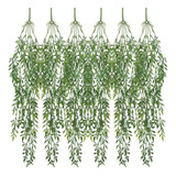 Kit 6 Folhagens Pendente Bambu Planta Artificial Para Sala