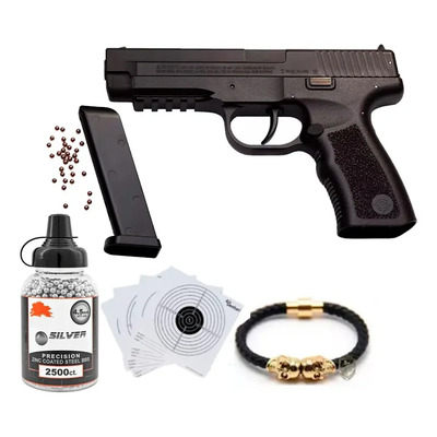 Pistola 1911 Metalica Resorte Crosman Psm45 177 4.5 Balines Negro 4.318 Mm | Envío gratis