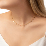 Collar Choker Mujer Gargantilla Oro 24 K Cadena Baño En Oro