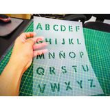 Kit Stencil Molde Vazado Letras 2,5cm + Números