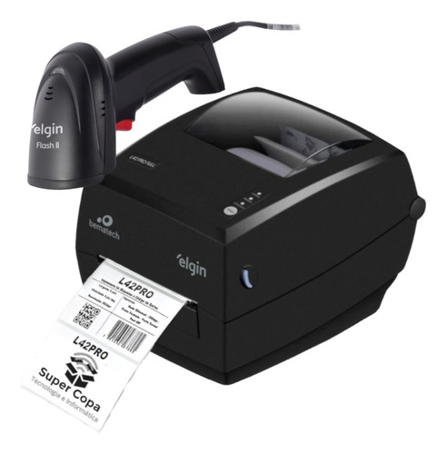 Kit Impressora Etiqueta Elgin L42 Pro + Leitor Flash Usb