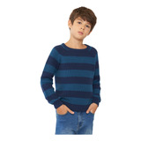 Sweater Niño Kids Rayado Verde Corona