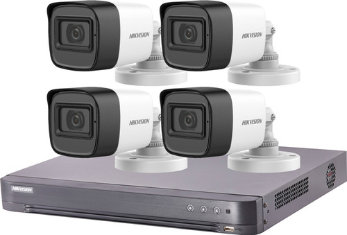 Kit 4 Camaras Seguridad Hikvision Con Audio !!!! 1080p 2mp 