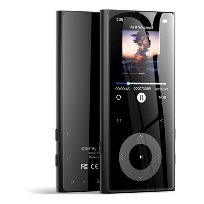 Innioasis® Reproductor de Música M2 MP3\u002FMP4 | Bluetooth 5.3, 32GB Internos, Expandible hasta 128GB , Carcasa de Metal Resistente a Golpes, Teclas Iluminadas, Sonido Hi-Fi, Radio FM,Color Negro | Envío gratis
