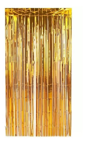 Cortina Metalizada Decor 1x2mt Dourado Make