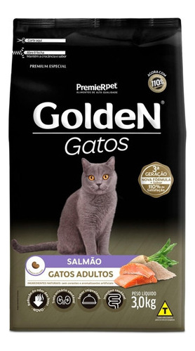 Ração Golden  Fórmula Gatos Adultos Salmão 3kg