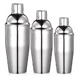 Set 3pz Shaker Coctelera Barman Bartender Mezcladora Bar