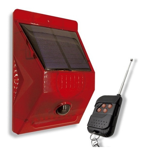 Alarma Autonoma Solar Sirena Sensor Con Control Remoto