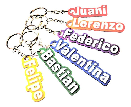 Combo 20 Llaveros Personalizados Con Nombre 3d