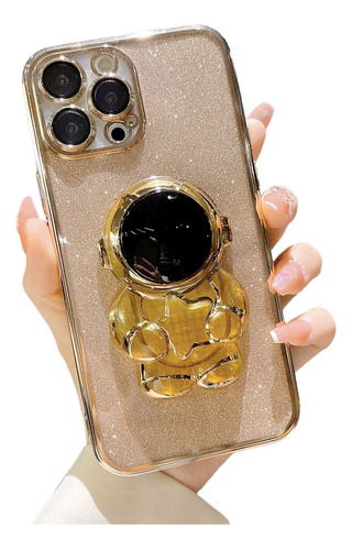 Funda Astronauta Con Glitter Para iPhone Varios Modelos