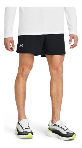 Shorts Ua Launch De 5  Para Hombre Negro Under Armour