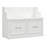 Bush Furniture Banco De Entrada Woodland Con Puertas | Almac