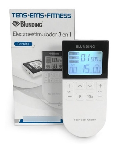 Tens Ems Fitnes Masajeador Eletroestimulador Blunding Beq-15