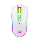 Mouse Gamer Para Jogo Cobra Branco Rgb Redragon M711-w