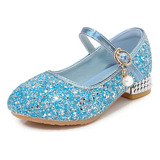 Zapatos Princess Crystal De Tacones Altos Para Niña
