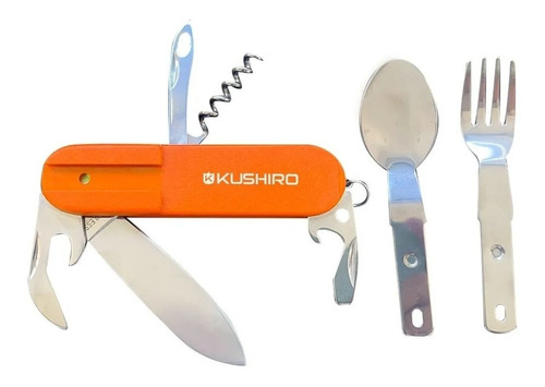 Cortapluma Multi-herramientas Kushiro Mhcu7u Camping Acero Color Naranja
