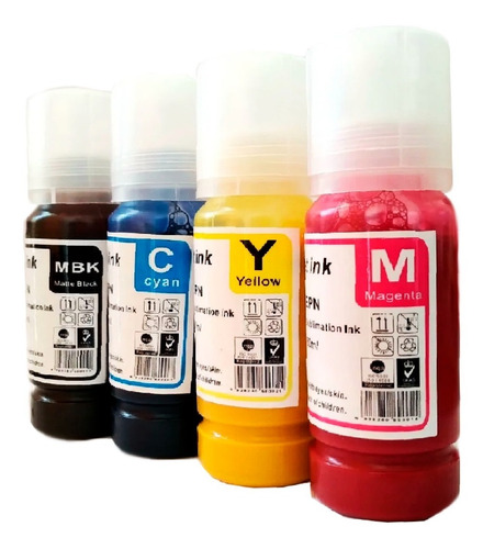 Tinta Sublimacion Premium, 4 Colores, Adaptador Epson