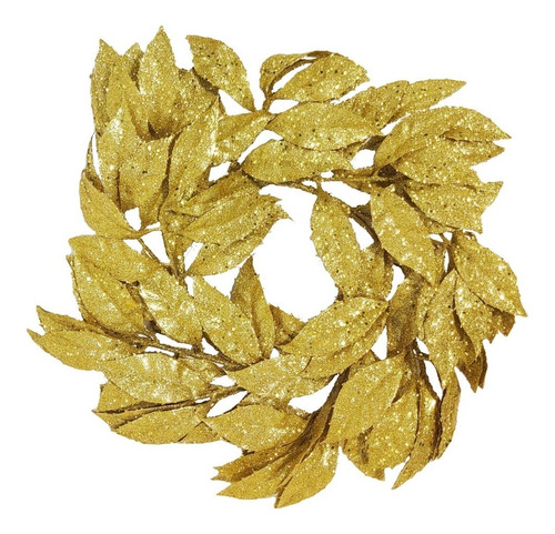 Corona Navidad 40 Cm Adornos Oro #31163 - Sheshu Navidad Color Dorado