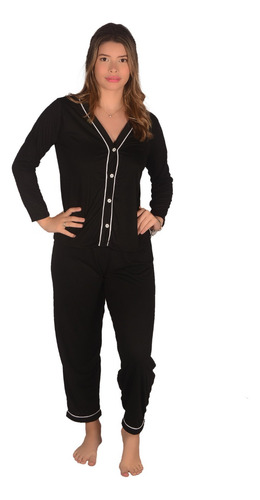 Pijama Feminino Americano Longo Inverno Gestante Amamentação