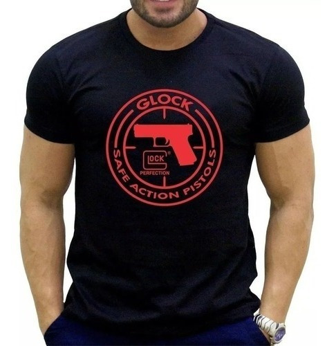 Camiseta Pistola Glock Camisa Tiro Esportivo Atirador