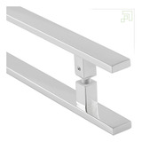 Puxador Porta Pivotante Duplo Aço Inox 50cm Flat Economy Cor Polido