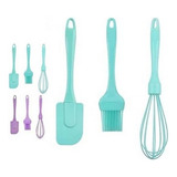 Kit Confeitaria Espátula Pincel Batedor Fue De Silicone