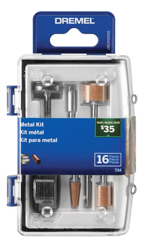 Kit Accesorio Minitorno Grabar Esmerilar Limpiar 16pz Dremel