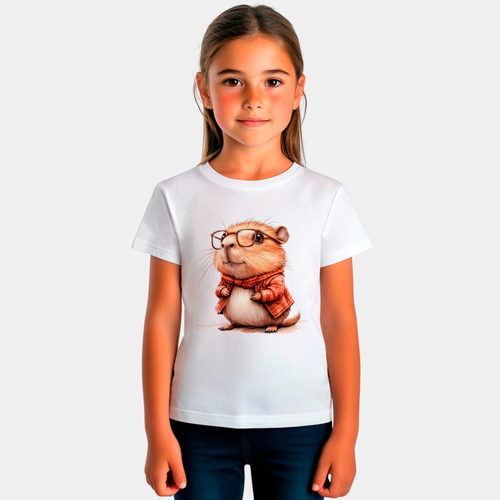 Camiseta Infantil Menina Sf2 Capivara Roupa Cute