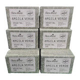 Kit 6 Sabonetes Artesanais De Argila Verde 110g 