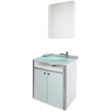 Gabinete Com Espelho Branco 62.5cm Classic - Cris Metal